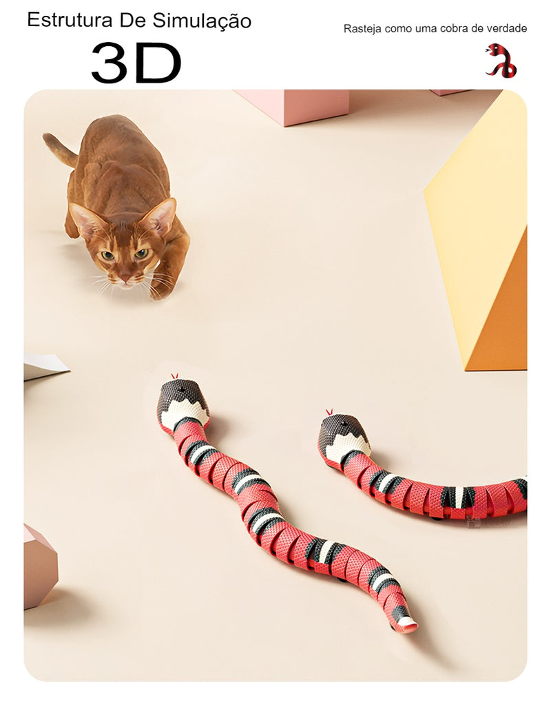 Cobra Inteligente de Brinquedo para Gatos